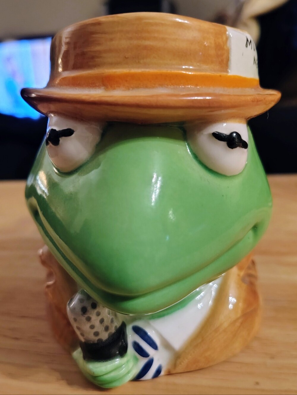 Vintage 1970's Kermit The Frog Mug Muppet News Reporter Jim Henson Sigma